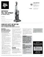 Preview for 1 page of Dirt Devil UD20124 User Manual