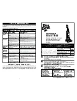 Preview for 1 page of Dirt Devil UD70250 Owner'S Manual