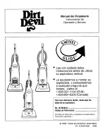 Preview for 10 page of Dirt Devil Upright vacuum Owner'S Manual