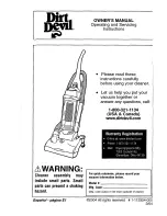 Dirt Devil Vacuum Cleaner Owner'S Manual preview