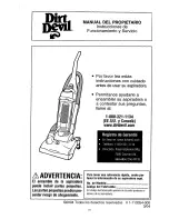 Предварительный просмотр 13 страницы Dirt Devil Vacuum Cleaner Owner'S Manual