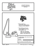 Preview for 1 page of Dirt Devil Vision Canister Owner'S Manual