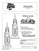 Dirt Devil VISION M086925 Owner'S Manual preview