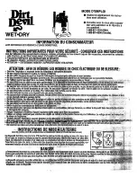 Предварительный просмотр 3 страницы Dirt Devil Wet Dry Owner'S Manual