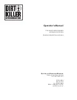 Dirt Killer E300 Operator'S Manual preview