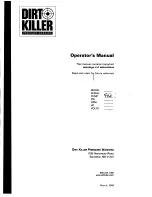 Preview for 1 page of Dirt Killer Pressure washer Operator'S Manual