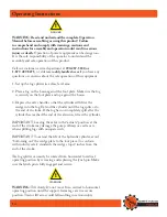 Preview for 14 page of Dirty Hand Tools 100450 Operation Manual