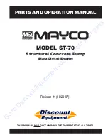 Preview for 1 page of Discount Equipment MAYCO ST-70 Parts And Operation Manual