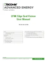 DISCOVER LYNK Edge Card Victron User Manual предпросмотр