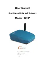 Предварительный просмотр 1 страницы Discovery Telecom GoIP User Manual