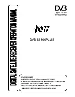 Dish TV DVB-S6800PLUS Operation Manual preview