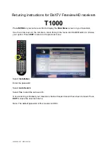 Preview for 2 page of Dish TV FreeviewHD T1000 Retuning Instructions