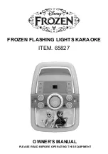 Предварительный просмотр 1 страницы Disney FROZEN 65827 Owner'S Manual