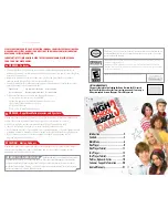 Предварительный просмотр 2 страницы Disney High School Musical 3: Senior Year DANCE! Instruction Booklet