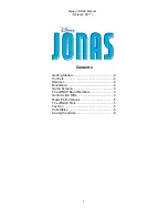 Disney Jonas for Nintendo DS User Manual preview