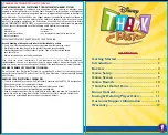 Предварительный просмотр 2 страницы Disney Think Fast: The Ultimate Trivia Showdown for PlayStation 2 User Manual