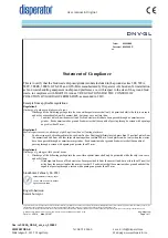 Preview for 4 page of disperator 500A-DRR-K EXCELLENT Series User Manual