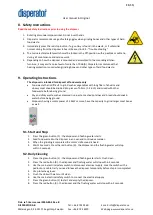 Preview for 21 page of disperator EXCELLENT Series User Manual