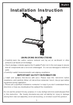 Предварительный просмотр 1 страницы Display Mount Pro SSW 002 Installation Instructions Manual