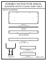 Preview for 2 page of Displays2go BLKDMPTB Assembly & Instruction Manual