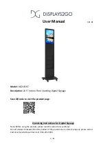 Displays2go DG21FLR7 User Manual предпросмотр