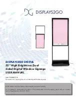 Предварительный просмотр 1 страницы Displays2go DGHBDWS55 User Manual