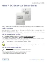 Предварительный просмотр 1 страницы Distech Controls Allure EC-Smart-Vue Series Installation Manual