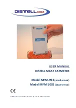 DISTELL MFM-1092 User Manual preview