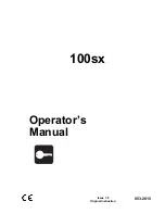 Preview for 1 page of Ditch Witch 100SX Operator'S Manual