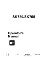 Ditch Witch SK750 Operator'S Manual preview