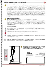 Preview for 17 page of DITEC 0DT869 Installation Manual, Maintenance, Use