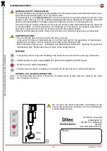 Preview for 43 page of DITEC 0DT869 Installation Manual, Maintenance, Use