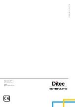 Preview for 48 page of DITEC 0DT869 Installation Manual, Maintenance, Use