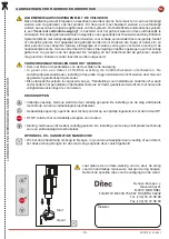 Предварительный просмотр 19 страницы DITEC 0DT872 Installation Manual, Maintenance, Use