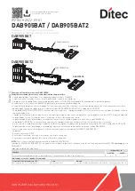 Предварительный просмотр 1 страницы DITEC DAB905BAT Installation Manual