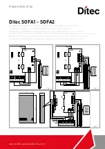 Preview for 1 page of DITEC SOFA1 Installation Manual