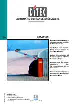 DITEC UP4EHS Installation And Maintenance Manual preview