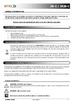 Предварительный просмотр 3 страницы Ditel JUNIOR JR-C User Manual