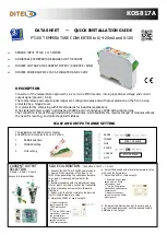 Ditel KOS817A Quick Installation Manual preview