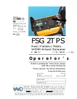 Dittel FSG 2T PS Operator'S Manual preview