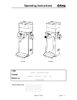 Предварительный просмотр 1 страницы DITTING KF 804 Operating Instructions Manual