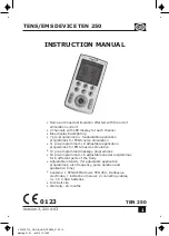 Предварительный просмотр 1 страницы Dittmann TEN 250 Instruction Manual