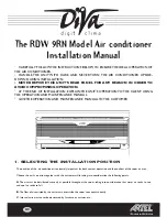 Diva RDW 9RN Installation Manual preview