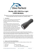 Dive Perfect Stubby LED-1500 User Manual предпросмотр