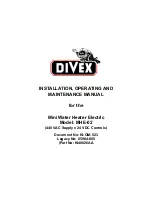 Preview for 1 page of DIVEX MHE-02 Installation, Operating And Maintenance Manual