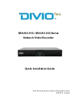 Предварительный просмотр 1 страницы DivioTec SRA312-016 Series Quick Installation Manual