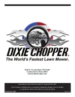 Предварительный просмотр 24 страницы Dixie Chopper 2014 Zee 2 Owner'S/Operator'S Manual