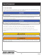 Предварительный просмотр 38 страницы Dixie Chopper Pursuit 1832S Safety, Operation And Maintenance Manual