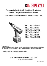 Preview for 1 page of Dixon Automatic Tool SKC-PTA-BE120 Operation And Maintenance Manual