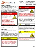 Предварительный просмотр 10 страницы Dixon Pumps FS1 DOLLY Series Installation, Operation And Maintenance Instructions